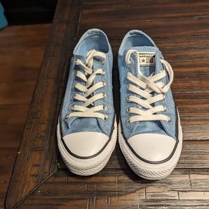 Women's Glittery Blue Converse
